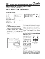 Danfoss RT1 Installation & User'S Instructions preview