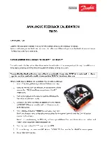 Danfoss TM70 Calibration Manual предпросмотр