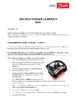 Preview for 1 page of Danfoss TM70 Calibration Manual