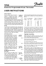 Danfoss TP5E User Instructions preview