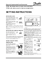 Предварительный просмотр 1 страницы Danfoss TP75H Setting Instructions