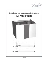 Danfoss Vent Installation And Maintenance Instructions Manual preview