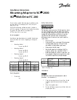 Preview for 1 page of Danfoss VLT 2800 Installation Instructions Manual