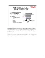 Danfoss VLT 5000 Series Installation Startup Check List предпросмотр