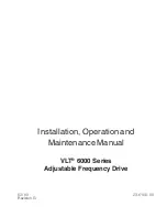 Danfoss VLT 6002-6005 Installation, Operation And Maintenance Manual preview