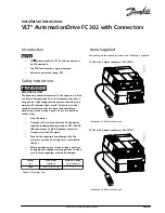 Предварительный просмотр 1 страницы Danfoss VLT AutomationDrive FC 302 Installation Instructions