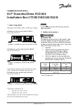 Предварительный просмотр 1 страницы Danfoss VLT Decentral FCD 300 Installation Instructions