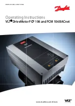 Preview for 1 page of Danfoss VLT DriveMotor FCP 106 Operating Instructions Manual
