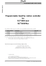 Preview for 3 page of Danfoss VLT5000 SyncPos Operating Instructions Manual