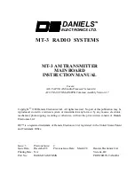 Daniels Electronics Ltd. A21-TX3-00 Instruction Manual preview