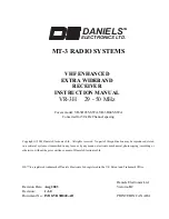 Preview for 1 page of Daniels Electronics VR-3H Instruction Manual