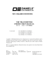 Preview for 1 page of Daniels VT-3/140-SWA2 Instruction Manual