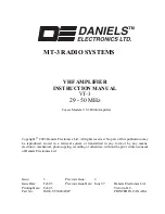 Preview for 22 page of Daniels VT-3H035-SWA3 Instruction Manual