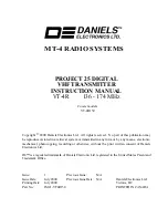 Daniels VT-4R150 Instruction Manual preview