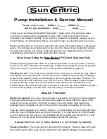 Dankoff Solar SunCentric Series Installation & Service Manual preview