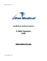 DanMedical D-MAS HyperSat 2540 Instructions For Use Manual preview