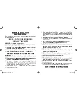 Предварительный просмотр 2 страницы Dannyco BabylissRRO BAB821C Operating Instructions Manual