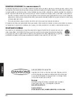 Preview for 66 page of Dansons Group 10715 Assembly And Operation Manual