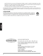 Preview for 34 page of Dansons Group 10716 Assembly And Operation Manual