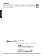 Preview for 4 page of Dansons Group 10744 Assembly And Operation Manual