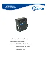 Dante DFG48044X Installation And Operation Manual предпросмотр