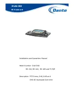 Dante DLA6340 Installation And Operation Manual preview