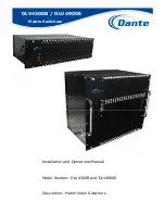 Preview for 1 page of Dante DLV4300B Installation And Operation Manual