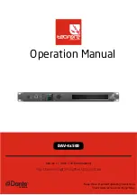 Dante tecnare DAV-4x500 Operation Manual preview