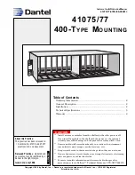 Preview for 1 page of Dantel 41075 Installation & Operation Manual