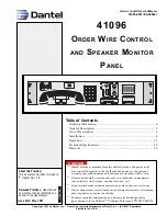 Preview for 1 page of Dantel 41096 Installation & Operation Manual