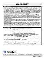 Предварительный просмотр 6 страницы Dantel 44098 Installation & Operation Manual