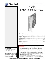 Preview for 1 page of Dantel 44214 Installation & Operation Manual