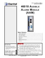 Preview for 1 page of Dantel 46018 Installation & Operation Manual