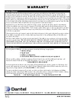 Предварительный просмотр 8 страницы Dantel 46020 Installation & Operation Manual