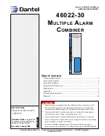 Preview for 1 page of Dantel 46022-30 Installation & Operation Manual