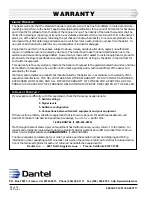 Предварительный просмотр 14 страницы Dantel 46035-01 Installation & Operation Manual