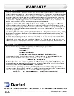 Предварительный просмотр 66 страницы Dantel 46210 Installation & Operation Manual