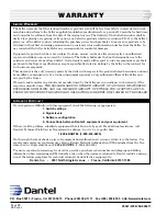 Предварительный просмотр 26 страницы Dantel D18-05547 Series Installation & Operation Manual