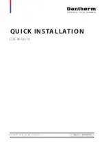 Dantherm CDF 50 Quick Installation preview