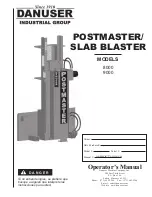 Danuser POSTMASTER/SLAB BLASTER Operator'S Manual preview