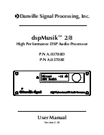 Предварительный просмотр 1 страницы Danville Signal Processing dspMusik 2/8 User Manual