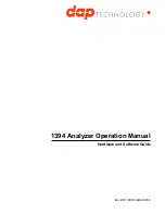 Предварительный просмотр 1 страницы DAP Technology 1394 Operation Manual