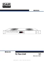 DAPAudio 1U fan unit Manual preview