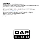 Предварительный просмотр 2 страницы DAPAudio ACX-23 Manual