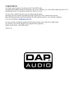 Предварительный просмотр 2 страницы DAPAudio ASD-24 User Manual