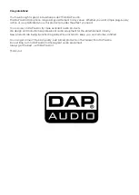 Предварительный просмотр 2 страницы DAPAudio CM-87 User Manual