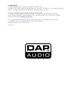 Предварительный просмотр 2 страницы DAPAudio Compact Array D3710 Installation Manual