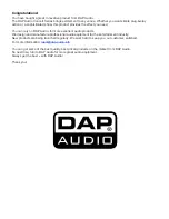 Preview for 2 page of DAPAudio Concert D3470 Product Manual