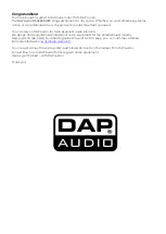 Предварительный просмотр 2 страницы DAPAudio D1184 Product Manual