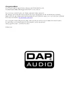 Предварительный просмотр 2 страницы DAPAudio D147079 User Manual